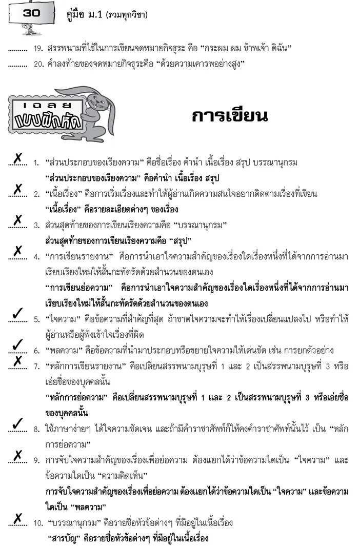 คู่มือ ม.1 รวมทุกวิชา (สภาพ 60-80%) 2