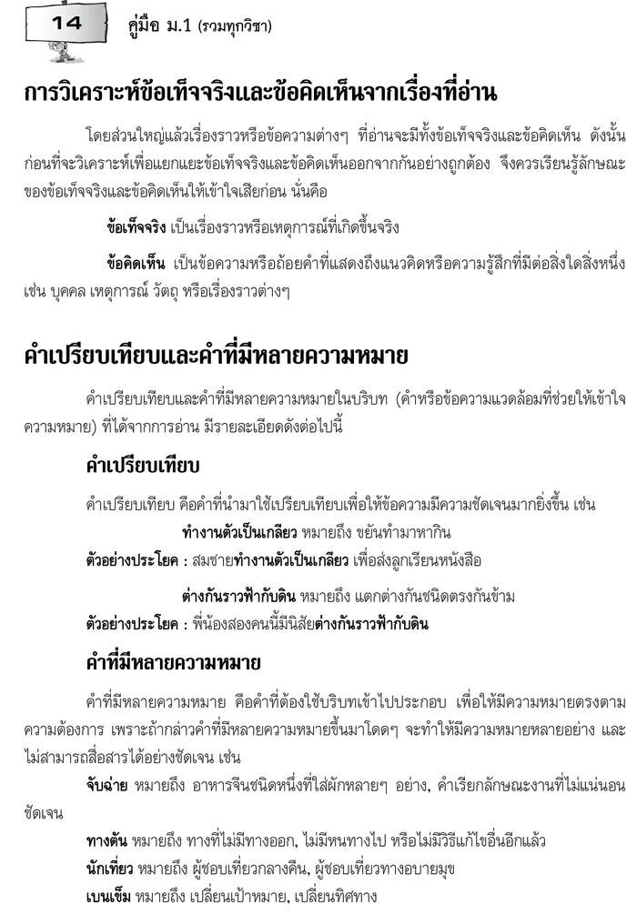 คู่มือ ม.1 รวมทุกวิชา (สภาพ 60-80%) 4